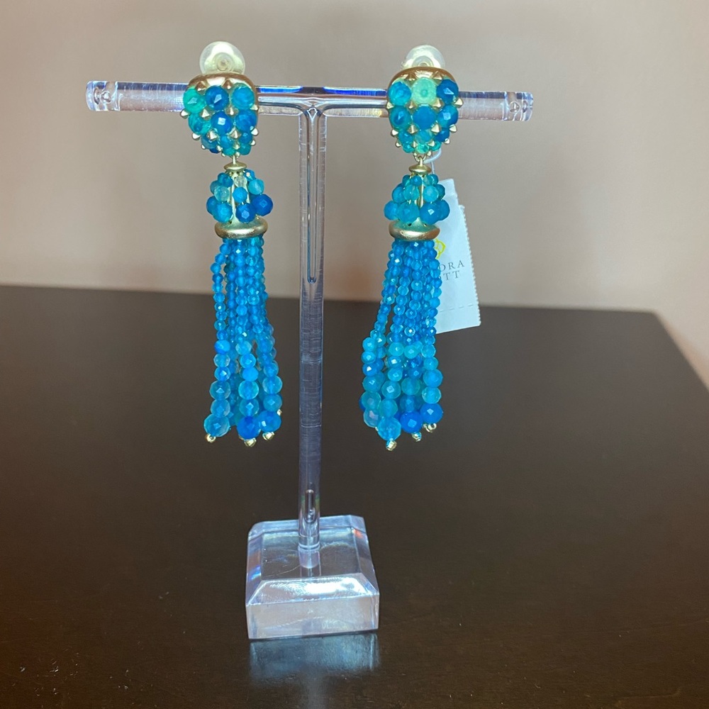 NWT Kendra Scott Cecily Earrings Clip-On Gold Hardware $225